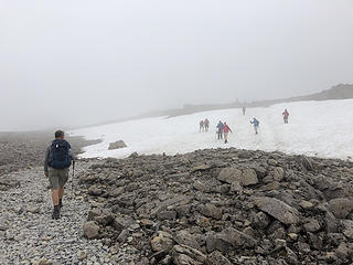 Snowfield on the way to Ben Nevis