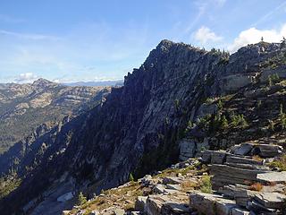 The summit from below. This is the 5th most prominent peak in Idaho (4651':) and the highpoint of Bonner County.
