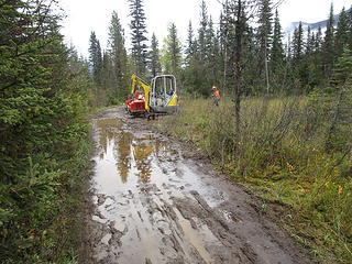 Muddy portage and trail crew
