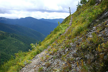 Crowell Ridge - trail soars up the slope, sidehilling