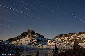 Star trails over Banner Peak