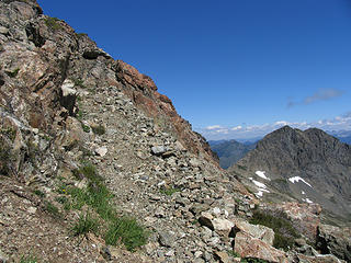 Engineered trail high on the southy ridge (below the rock scramble)
