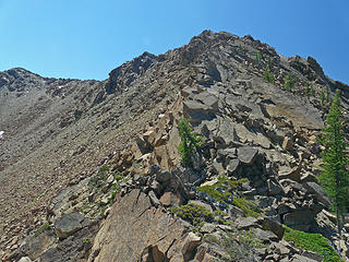 The Crux of 6600 ridge  -lots of slabs
