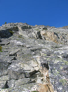 Looking up the buttress