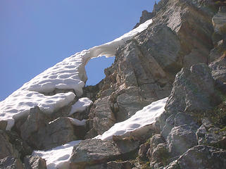 Snow arch on Goode
