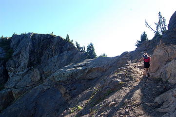 Rocky area on Winchester trail.