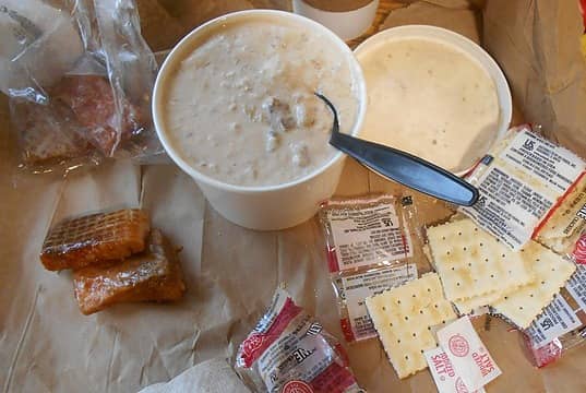 clam chowder and salmon candy from Northern Fish - just the ticket for this weather!