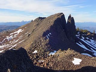 Looking back to the highpoint from the south. I scrambled out along the ridge to check things out.