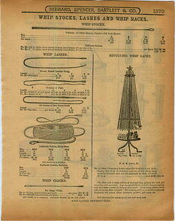 1913 Hibbard Spencer Bartlett & Co. catalog Whip Stocks & Lashes ad pp 1370