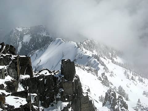 Townsend ridge east of summit
