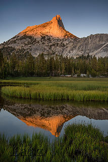 Last light on Cathedral Mountain