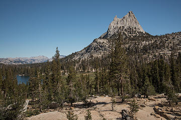 Looking back south down JMT from Cathedral Pass