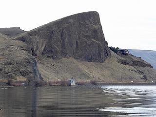 Swallow's Nest Rock near Clarkston, Wa rises about 400' above the Snake River. Some people refer to it as "Little Gibraltar."