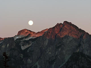 Moon Rises above Snoqualmie Mountain
