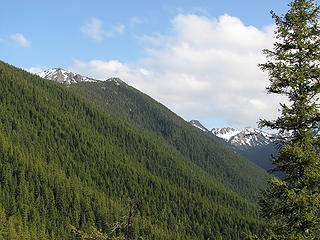 Mt Townsend summit ahead (far left)