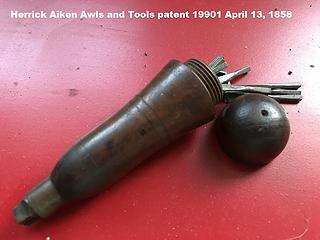 Aiken patent awl & tool (patent 19901)