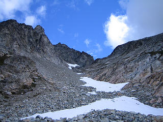 Top of Gully: True Summit Flanked by W Summit and S Ridge
