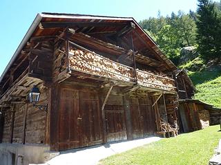 at  Les Arlaches, building example of Valaisian village architecture