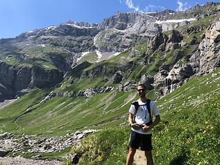 My son on the Via Alpina Section 13, Kandersteg, Switzerland 6/28/19