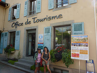 YAHOO!  back at Tourist Information Center in Les Houches!