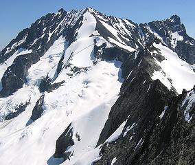 Bonanza, Company Glacier face, viewed from Dark Peak, June 2006