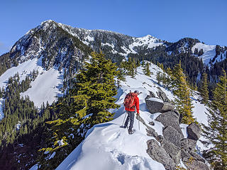 Traversing Coincidence Ridge. North and Main Web Peak in background