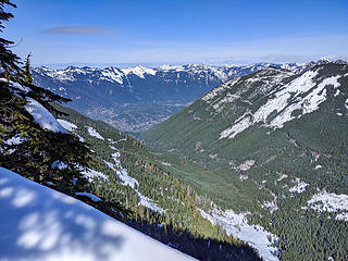 View down valley from Dirty Harry summit