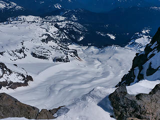 Cowlitz Glacier from Anvil Rock