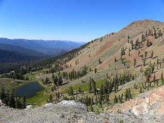 one of the Boulder lakes from the PCT in the Trinity Alps