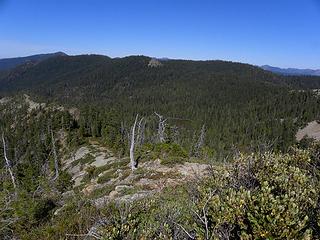 ridge to the northwest of Poker Flat in Siskiyou Wilderness near Twin Valley