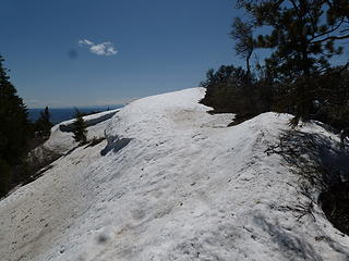 Some snowy sections on the ridge walk.