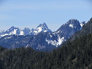 Mt. Cruiser (center) and Mt. Bretherton (right)