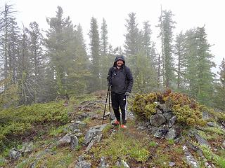 On White Mtn just below The Canadian Border. Another P2k. Snow and rain but it was a short hike.