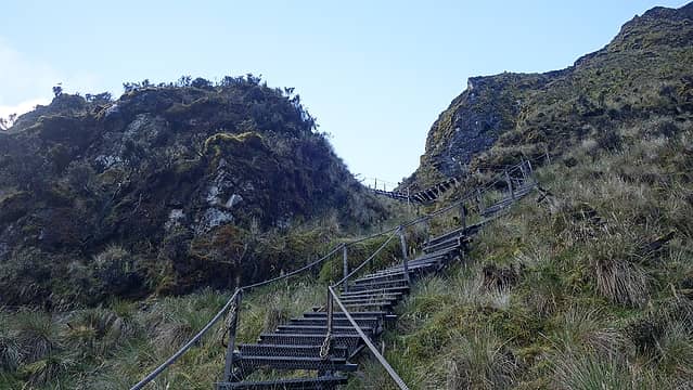 Stairways like this were build in various places around the mine