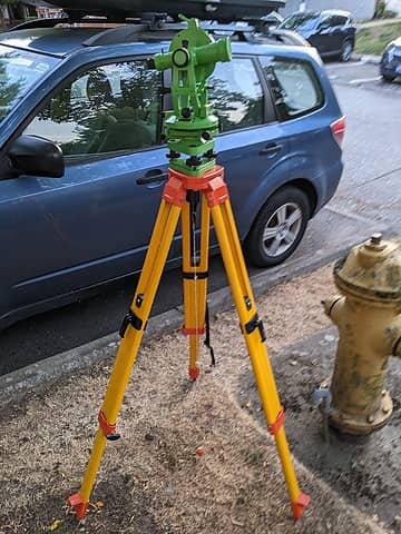 Testing the theodolite at home