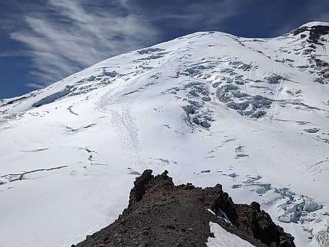 Steamboat Prow, looking at Emmons Glacier on Mt. Rainier.