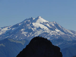 Zoom in towards Glacier peak from Dickerman summit. 37