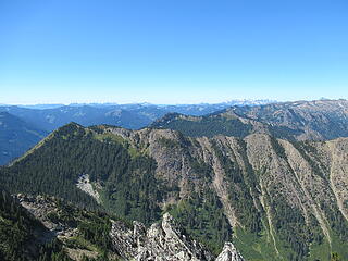 View West (Peak 5882 to left)
