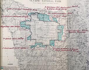 Map of Proposed Additions to Olympic National Park Irving Brandt 1938