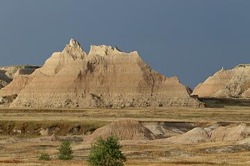 Great light on the Badlands formations