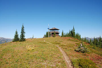 A shot of the lookout, from the campsite toilet area.