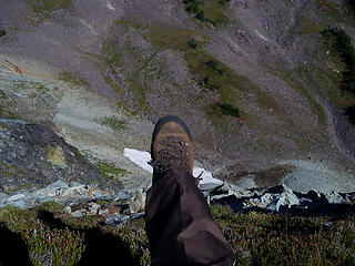 Boot-shot looking down Pyramid's east side.
