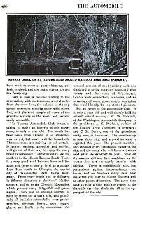 1906 The Automobile A Road to Mt. Tacoma's Eternal Snows pp 456