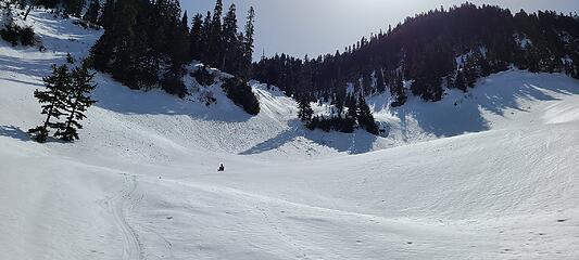 A long snow slide. Photo by Bryan