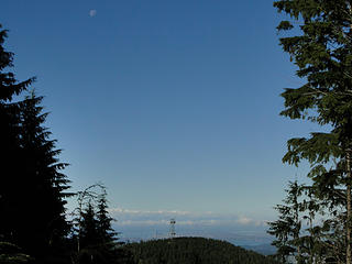 West Tiger 2 and moon from road on West Tiger 1.