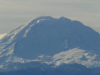 Zoom of Rainer from West Tiger 1 Hikers Hut bench.