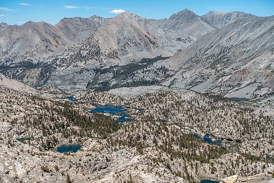 looking down to 60 lake basin from cotter e. ridge