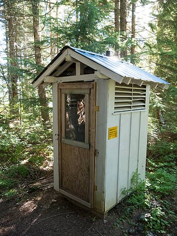 outhouse door is made from the original lookout door