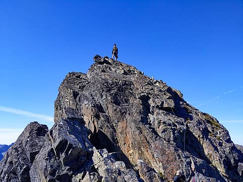Leland on Copter Peak. He said there was already a cairn, which is not suprising.