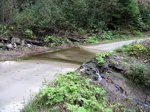 Concrete ford on Illabot Creek Road
